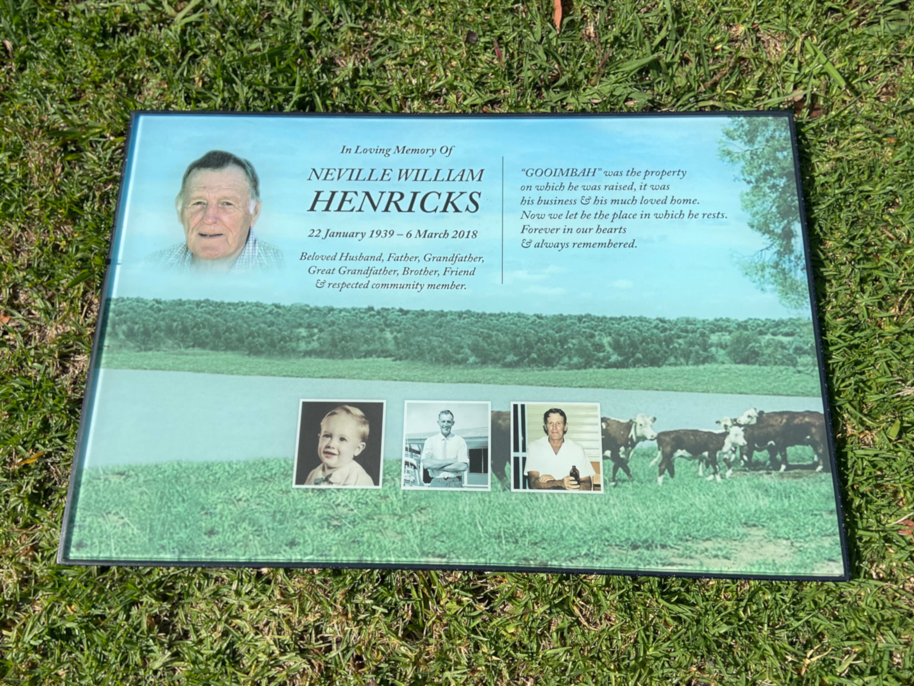 Custom memorial plaque example 28